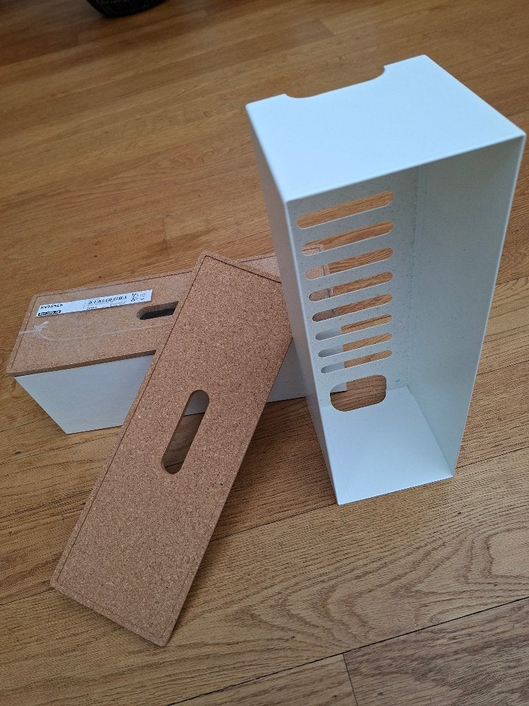 Kabelmanagementbox KVISSLE, kurk/wit (Ikea 2 te koop), Ophalen of Verzenden, Nieuw