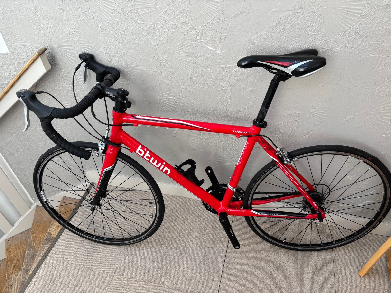 B’twin Triban 3 race fiets. 26 inch. Framemaat 61, 26 inch, Velgrem, Aluminium, Zo goed als nieuw
