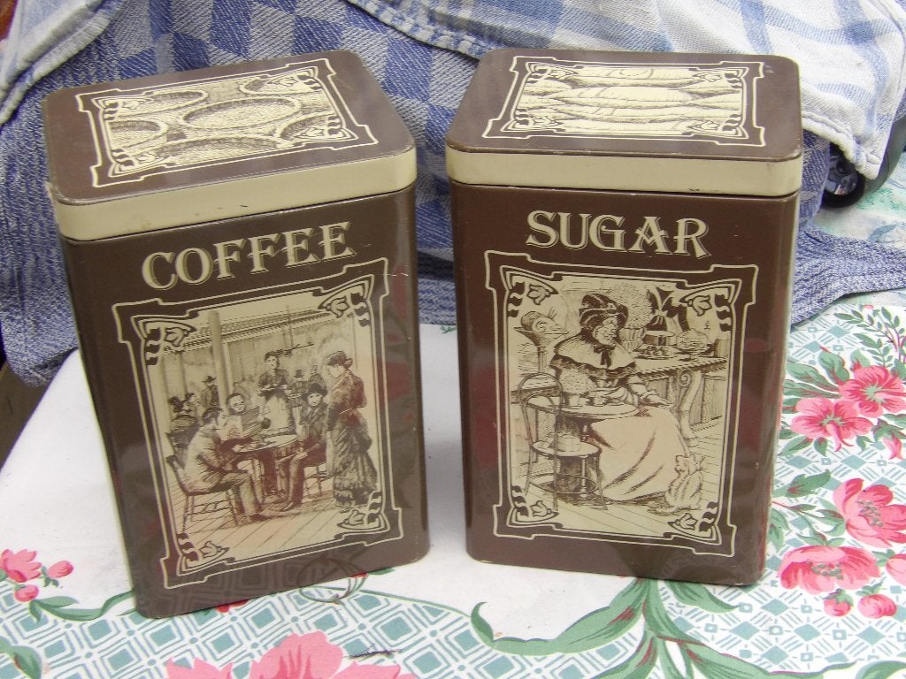 voorraadblikken/ koffieblik/ suikerblik/ E 7,00 pst., Ophalen of Verzenden, Zo goed als nieuw, Koffie, Overige merken
