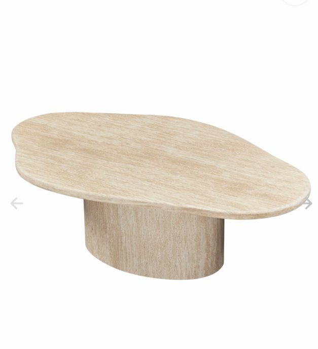 Salontafel travertin, Huis en Inrichting, 100 tot 150 cm, Zo goed als nieuw, Minder dan 50 cm, Rechthoekig