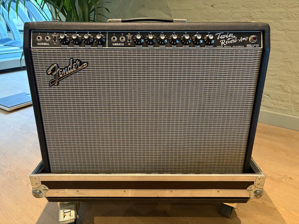 Fender '65 Twin Reverb-Amp met flightcase, Ophalen, Gebruikt, Gitaar, 100 watt of meer