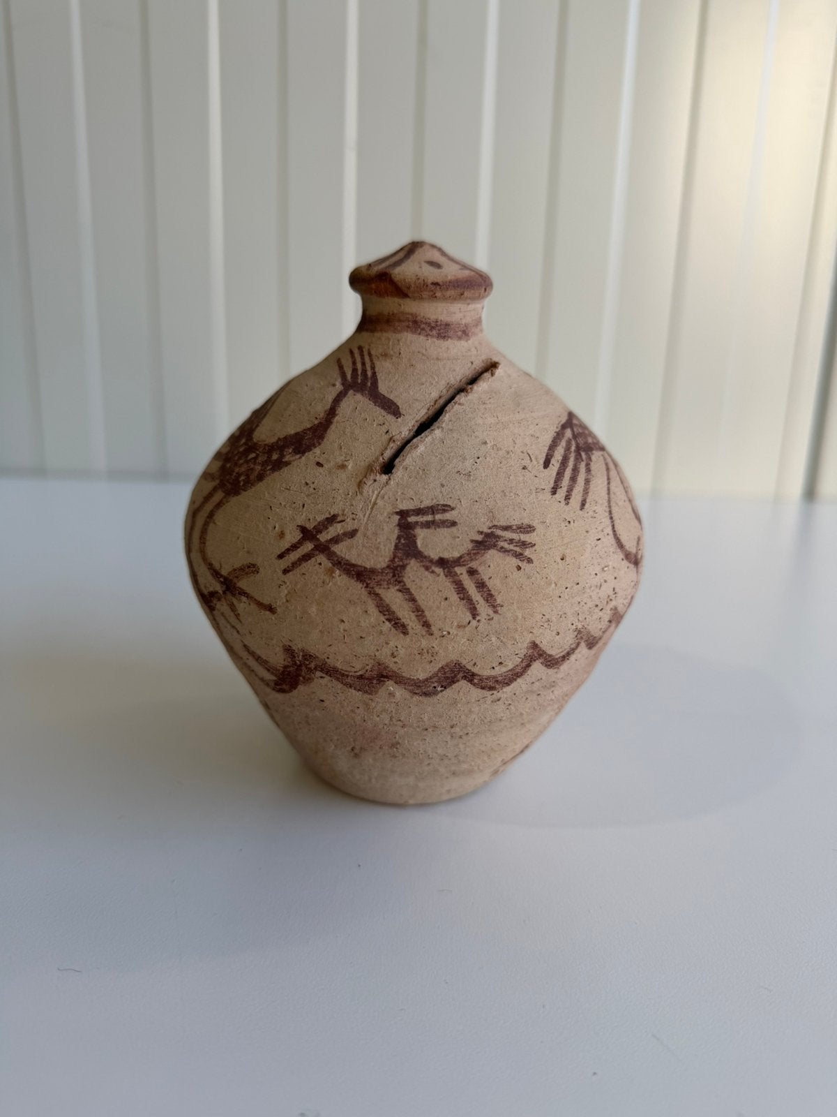 Handgemaakt terracotta spaarpotje uit Egypte, Ophalen of Verzenden