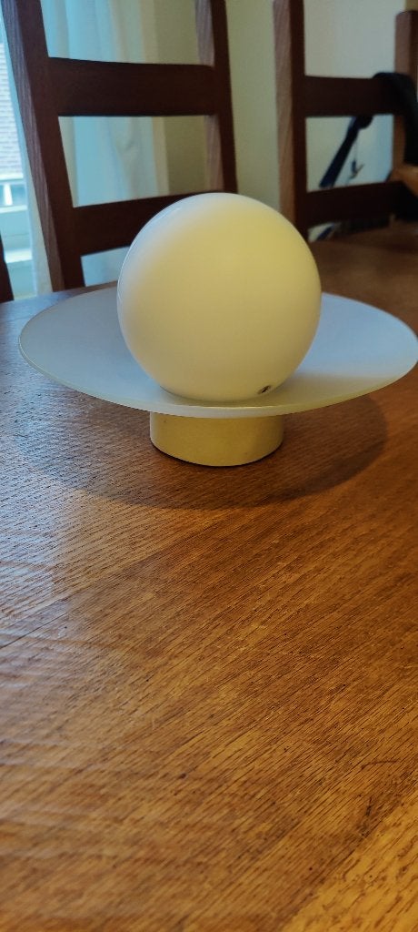 Vintage ikea lamp kalkant, matglas ufo., Ophalen of Verzenden, Zo goed als nieuw, Glas, Vintage ikea