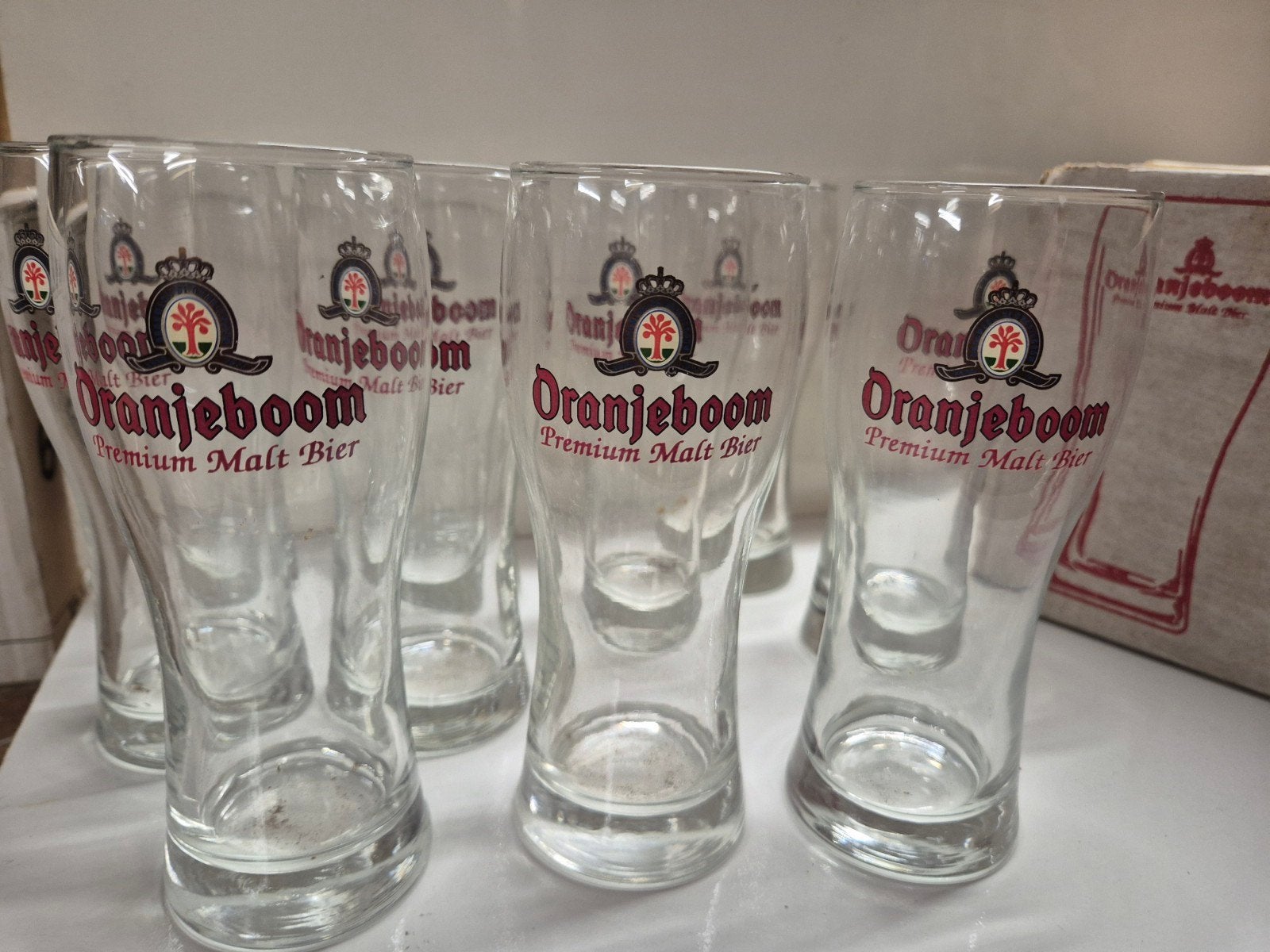 Oranjeboom premium Malt bierglazen 10 stuks nieuw in orginel, Ophalen, Nieuw, Bierglas