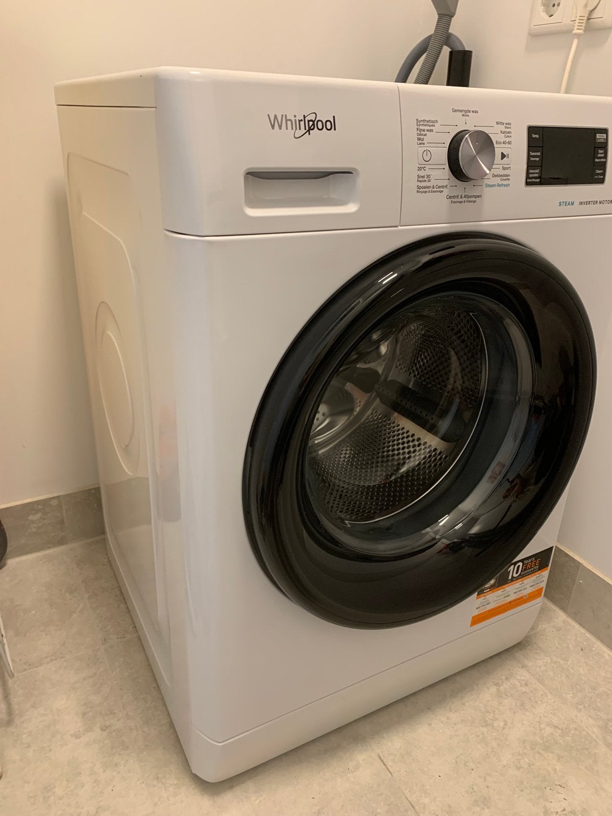 Whirlpool wasmachine FFBBE 8468 BEV F – 8 kg – 1400 tpm, Ophalen, Gebruikt, 85 tot 90 cm, 1200 tot 1600 toeren