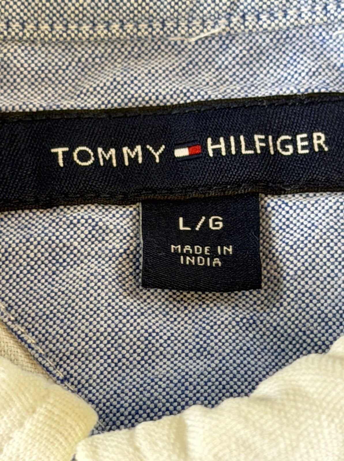 Tommy Hilfiger overhemd wit maat L button down, Tommy Hilfiger Europe B.V., Danzigerkade 165, 1013 AP Amsterdam, Nederland, Contact.nl@service.tommy.com