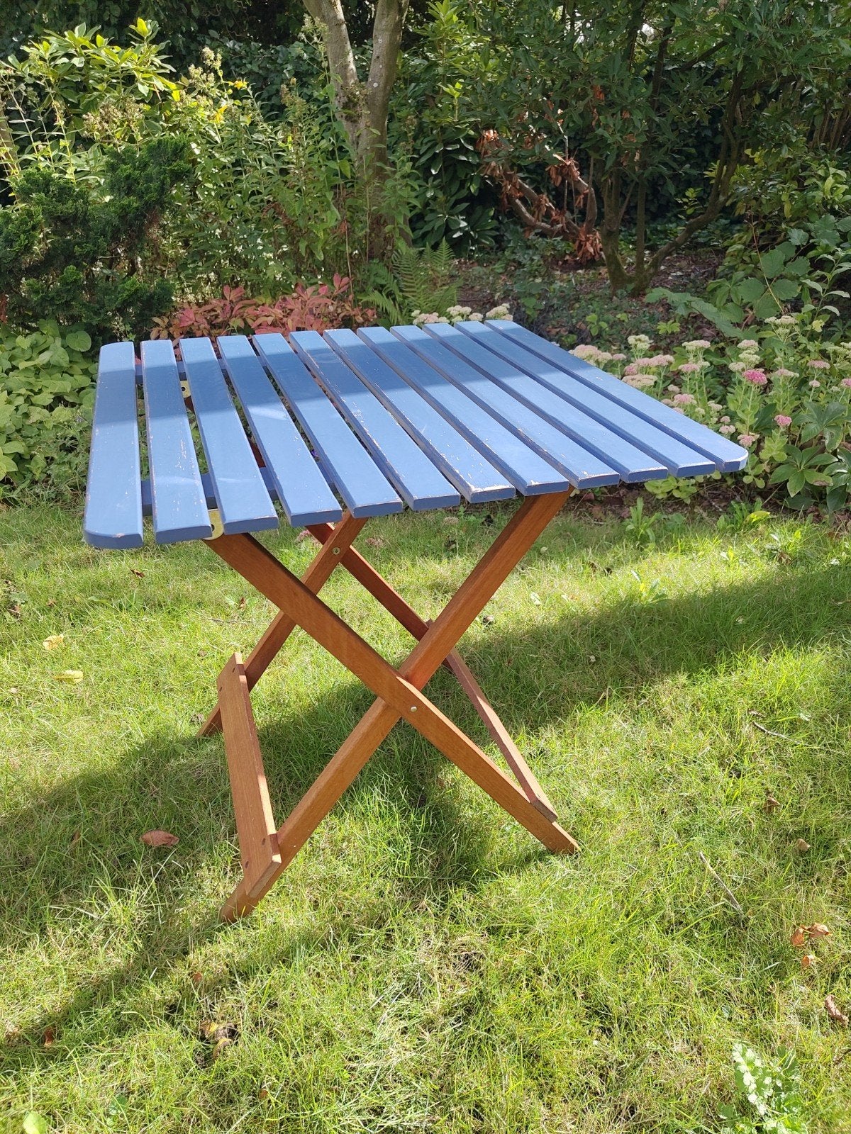 Houten tuintafel, opklapbaar ca 70x70x70cm, Ophalen, Gebruikt, Vierkant, Hout