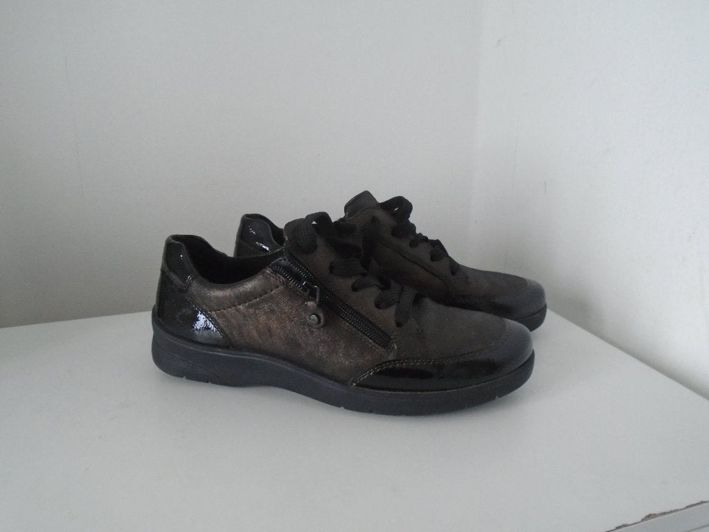 Ara Bruin Leren Sneakers met rits en veters maat 6,5 H =40, Bruin, Verzenden, Ara sneakers, Sneakers of Gympen