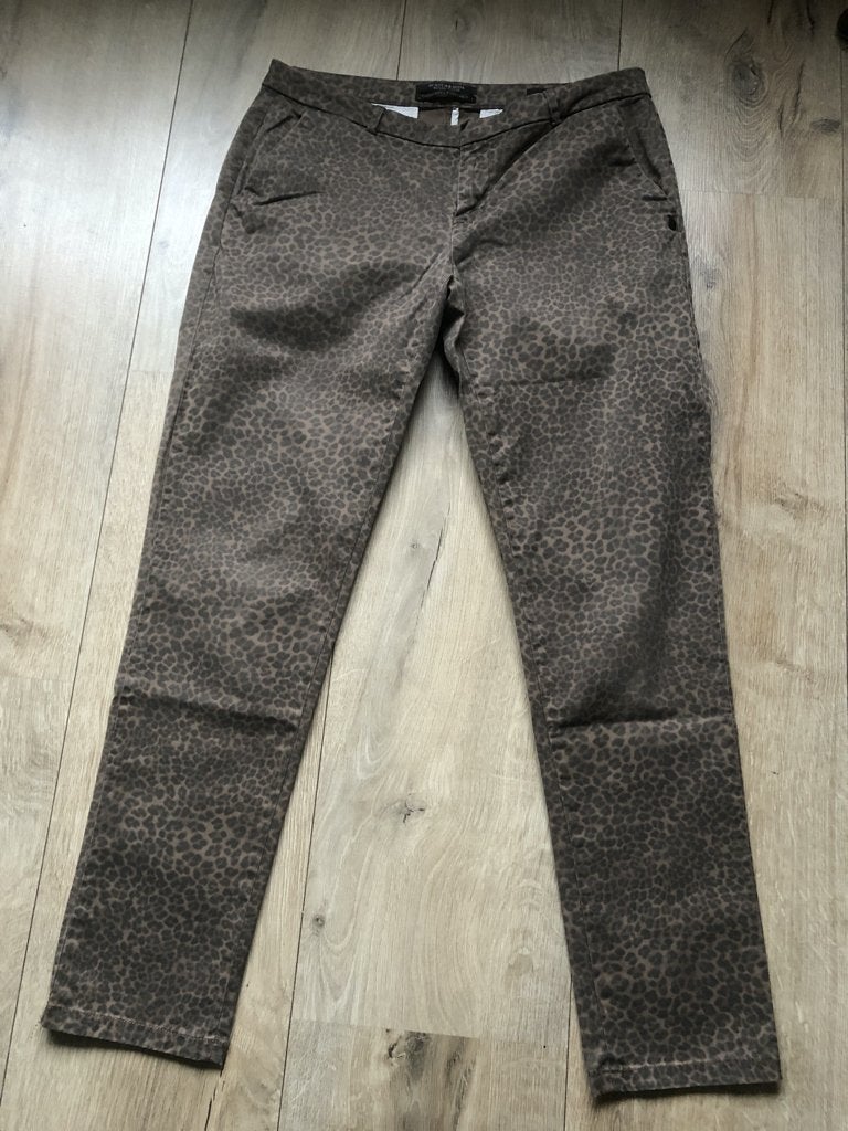 SCOTCH & SODA panterprint broek maat 30/32 bruin, Maat 38/40 (M), Bruin, Scotch & Soda, Ophalen of Verzenden
