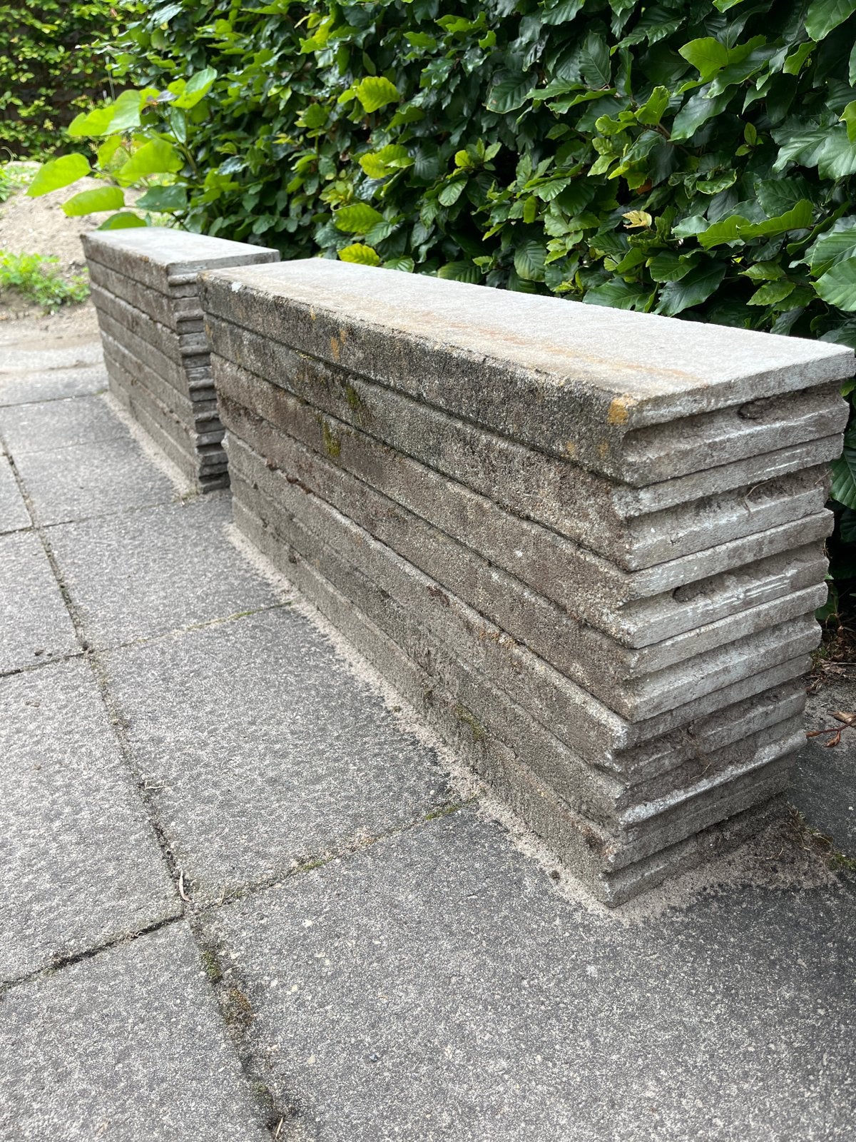 Opsluitband gratis ophalen, Tuin en Terras, Tegels en Klinkers, Gebruikt, Ophalen of Verzenden, 10 m² of meer, Beton