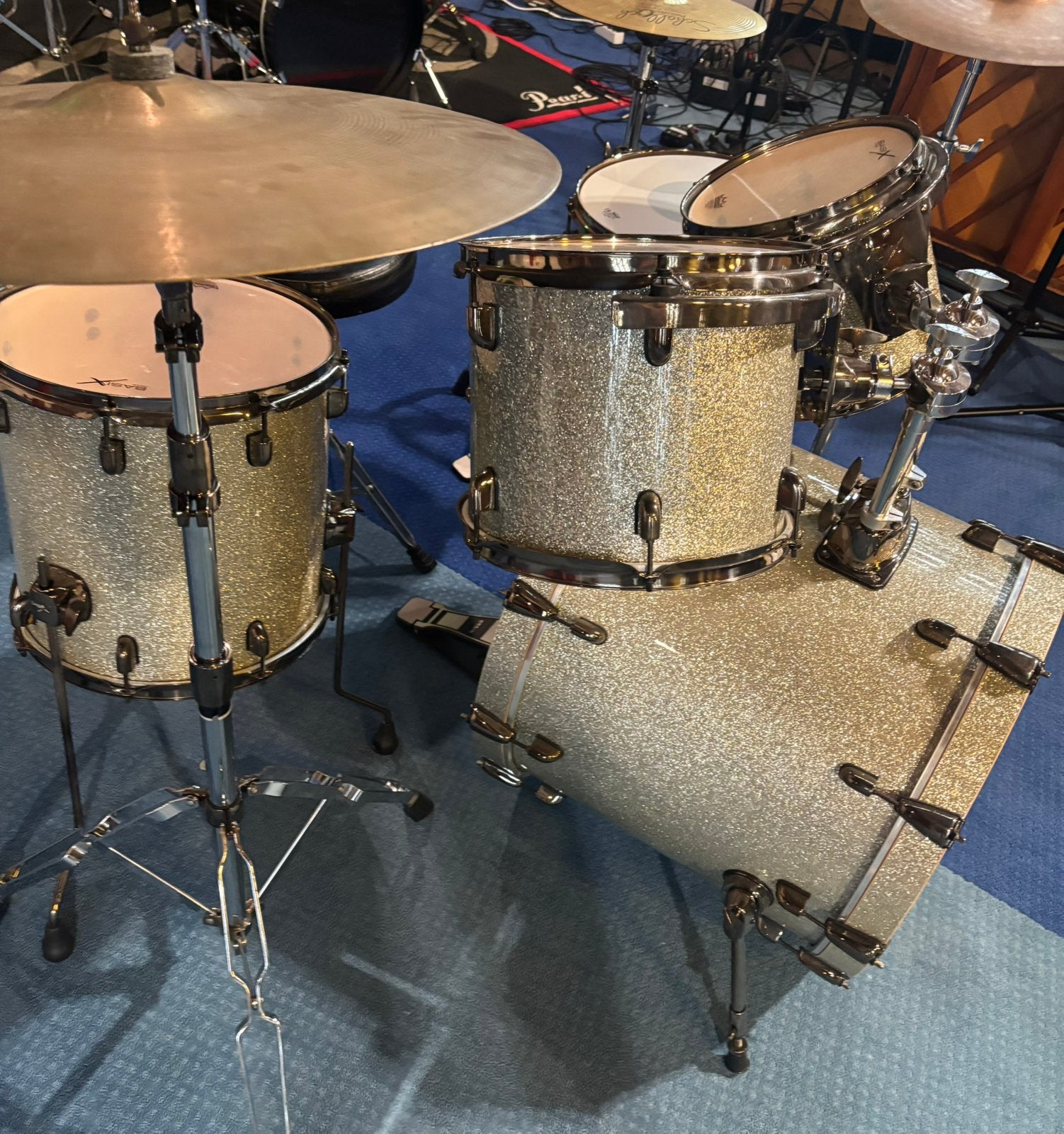 Basix Custom Silver Sparkle Limited Edition Drumstel, Muziek en Instrumenten, Ophalen, Gebruikt, Overige merken