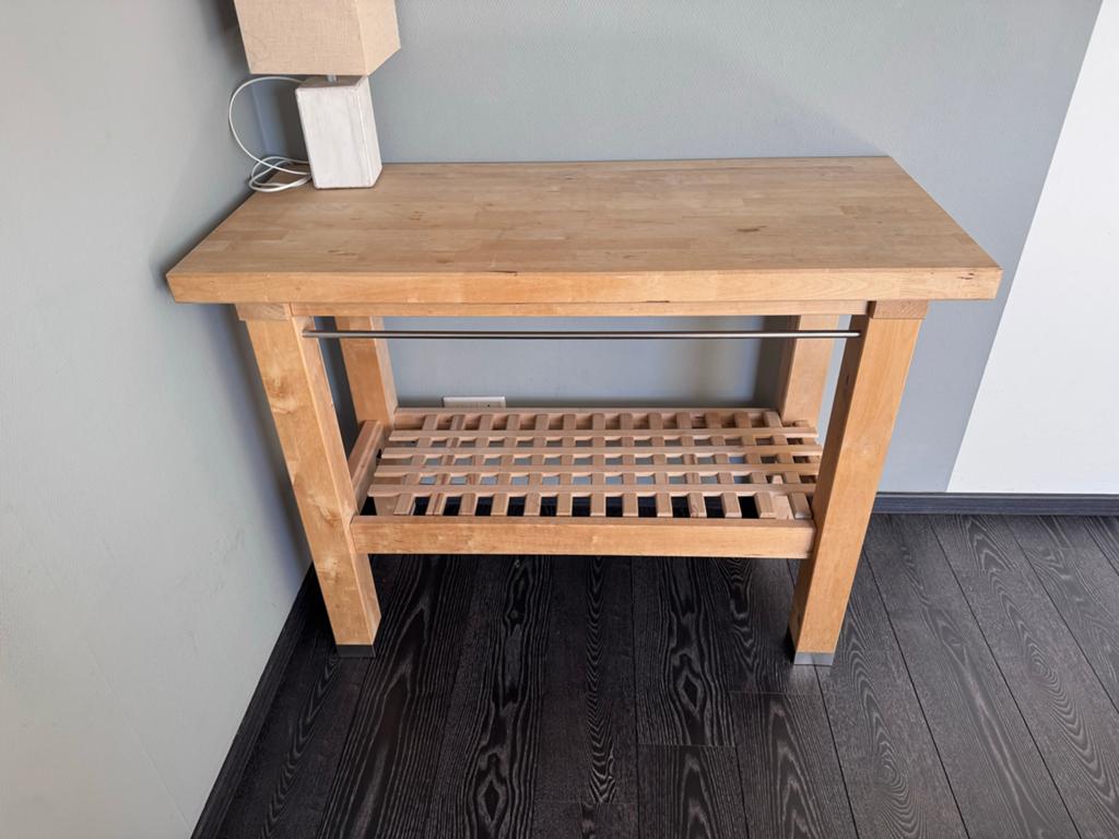 IKEA Rimforsa keukeneiland / werktafel / sidetable, Ophalen, Gebruikt, 100 tot 150 cm, Tot twee personen