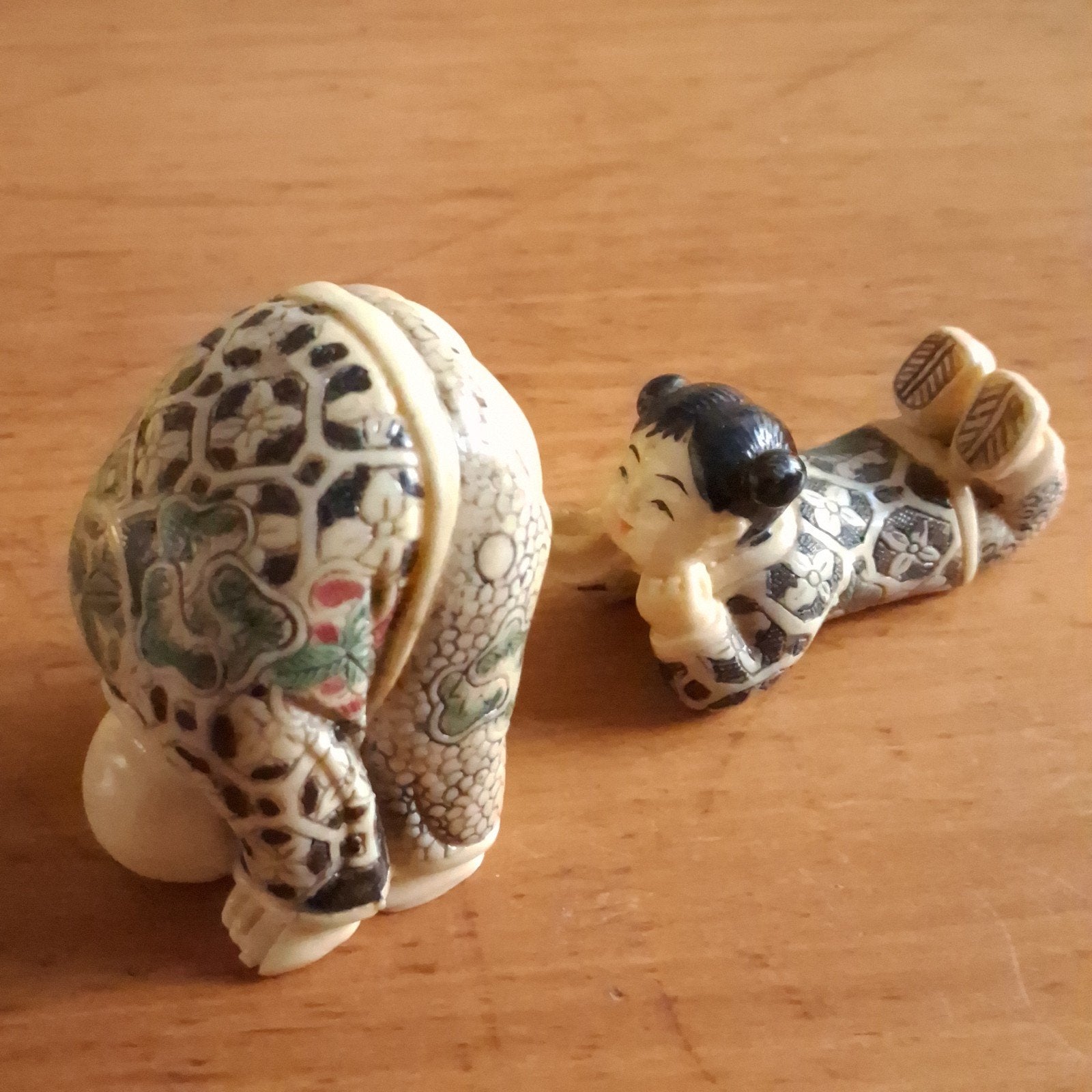 Twee Erotische Chinese Beeldjes, Verzenden, Zo goed als nieuw, Mens