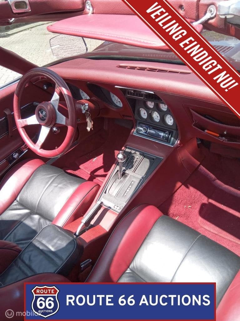 Chevrolet Corvette Stingray | 1974 | Route 66 Auctions, Auto's, Overige carrosserieën, Chevrolet, Zwart, Bedrijf
