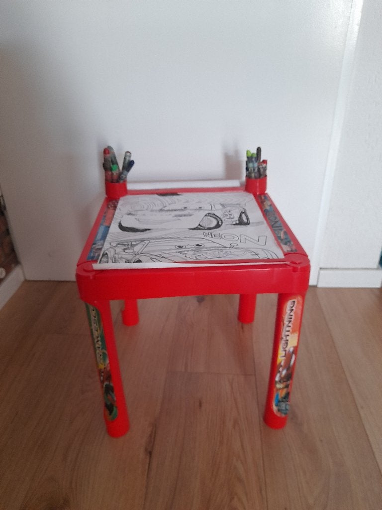 Cars tekentafeltje, Ophalen, Gebruikt