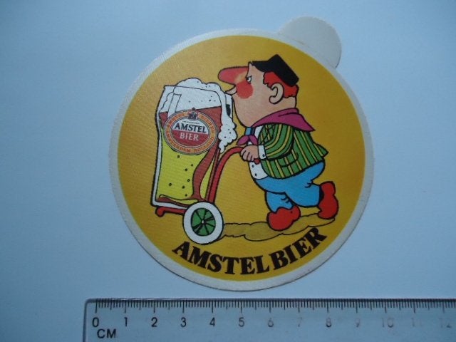 sticker oud Amstel bier carnaval heineken strip kiel alaaf, Verzenden, Zo goed als nieuw, Bedrijf of Vereniging