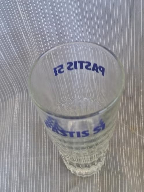 PASTIS 51 glas, blauwe logo, Verzamelen, Ophalen of Verzenden, Zo goed als nieuw, Borrel- of Shotglas