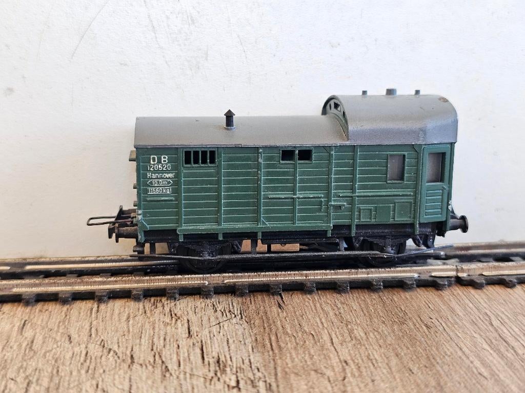 Modeltrein trix-express metalen wagon 3422 met verlichting, Gebruikt, Gelijkstroom, Trix, Wagon