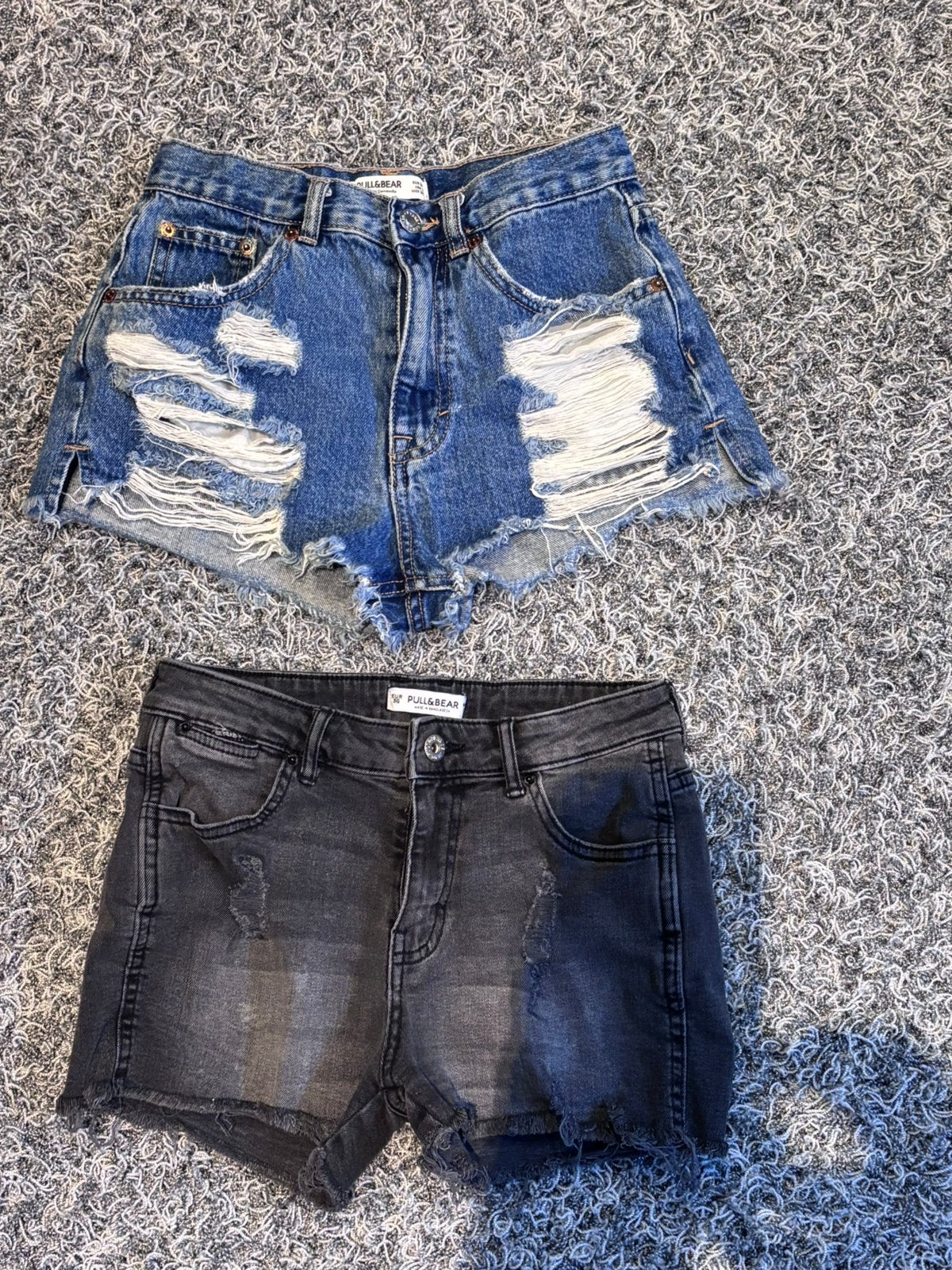 Pull&bear korte spijkerbroek maat 34, Blauw, ., Ophalen of Verzenden, Zo goed als nieuw