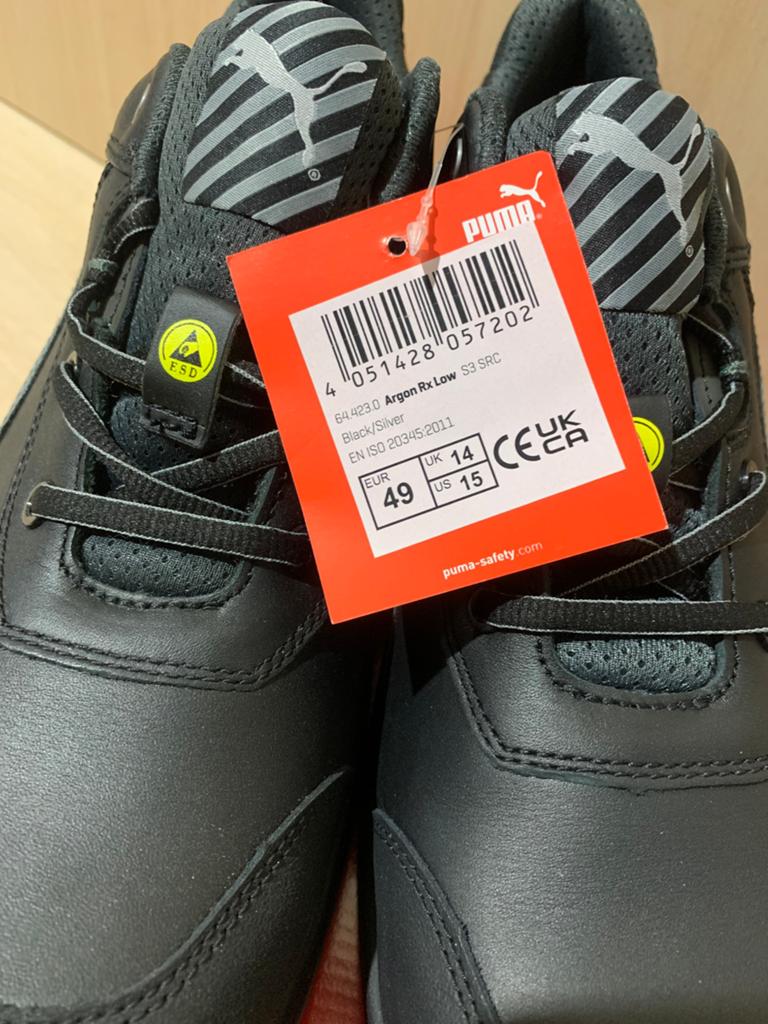 Puma Argon RX Laag S3 Werkschoenen – Maat 49 – Nieuw in Doos, Zwart, Puma, Nieuw, Ophalen of Verzenden