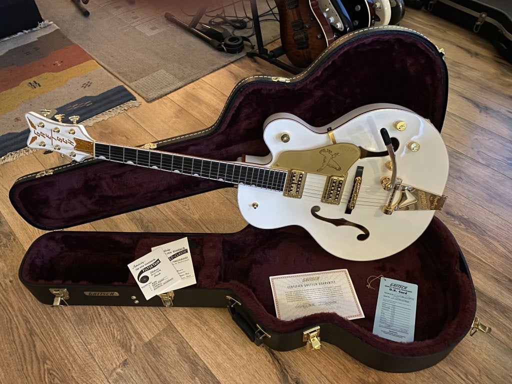 Gretsch G6136TG Players Edition White Falcon Hollow Body, Muziek en Instrumenten, Snaarinstrumenten | Gitaren | Elektrisch, Zo goed als nieuw
