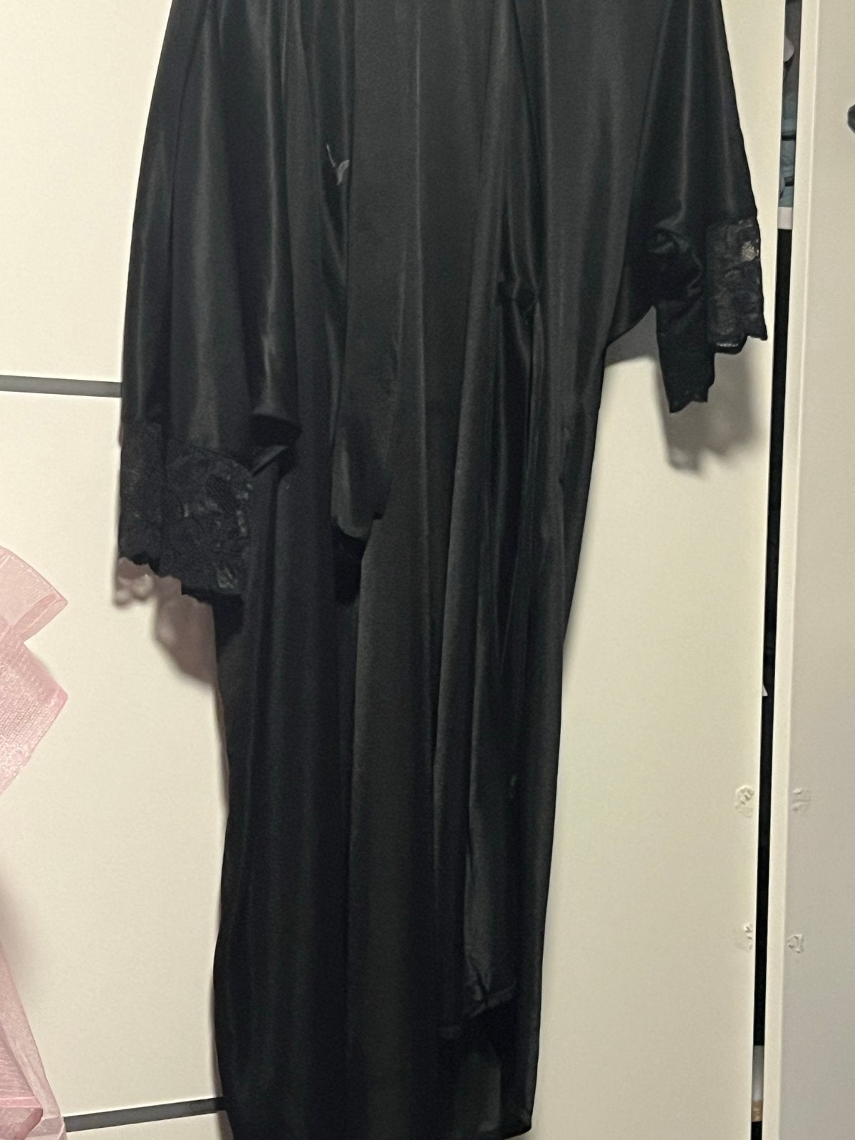 Nieuw Zwart Kimono met Kantdetails, Ophalen of Verzenden, Nieuw