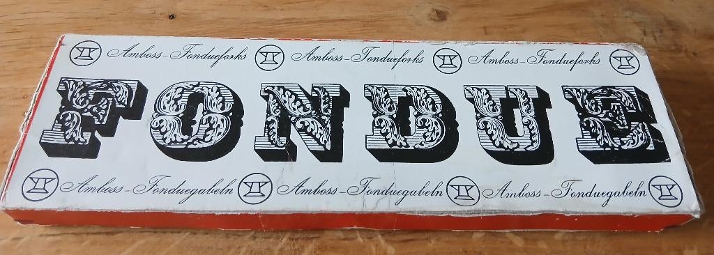 Set van 6 VGC Carl Aubock Vienna Amboss rvs fonduevorken, Ophalen of Verzenden, Gebruikt, Rvs of Chroom, Los bestek