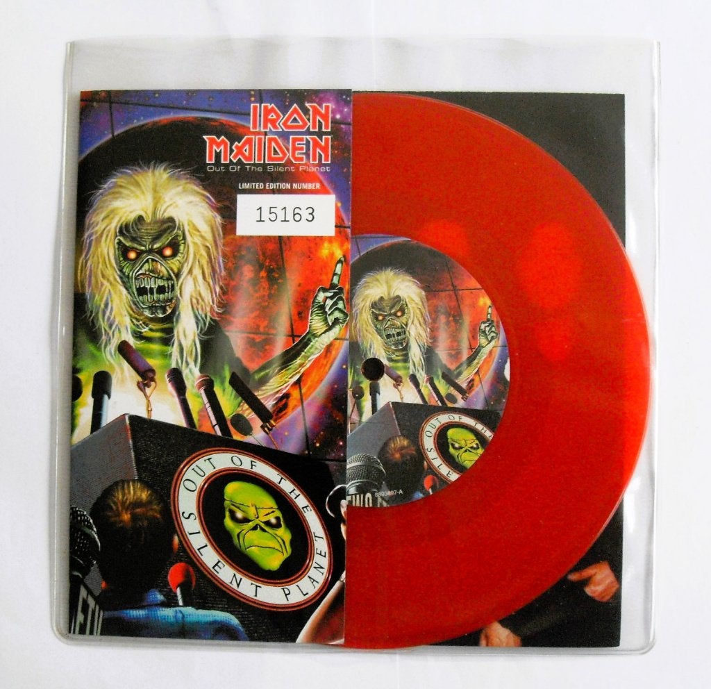 Iron Maiden Out Of The Silent Planet Vinyl Single, 7 inch, Ophalen of Verzenden, Zo goed als nieuw, Rock en Metal