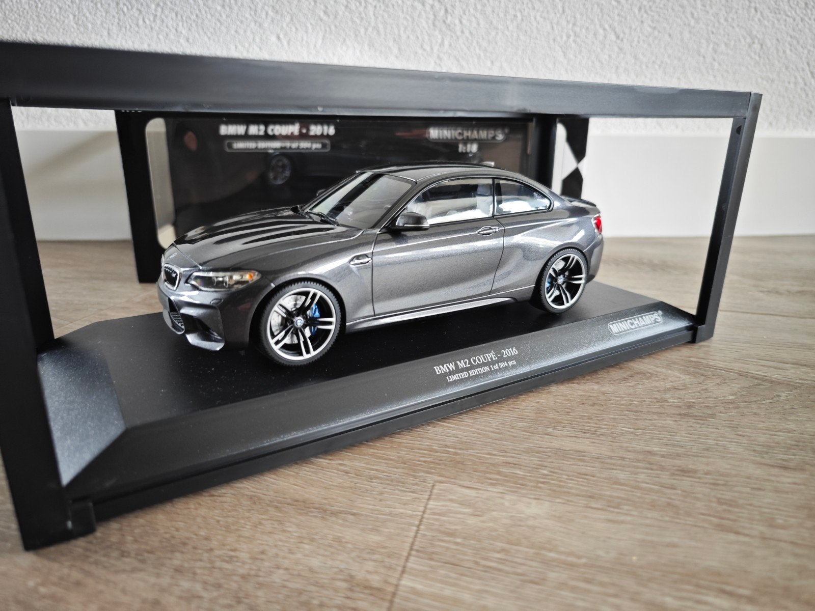Minichamps BMW M2 Coupe F87 Mineral Grey 1/504 155026102, Hobby en Vrije tijd, Ophalen of Verzenden, Zo goed als nieuw, Auto, MiniChamps