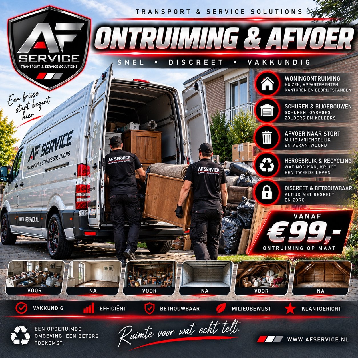 Woningontruiming & Afvoer | Huis • Schuur • Bedrijf, Diensten en Vakmensen