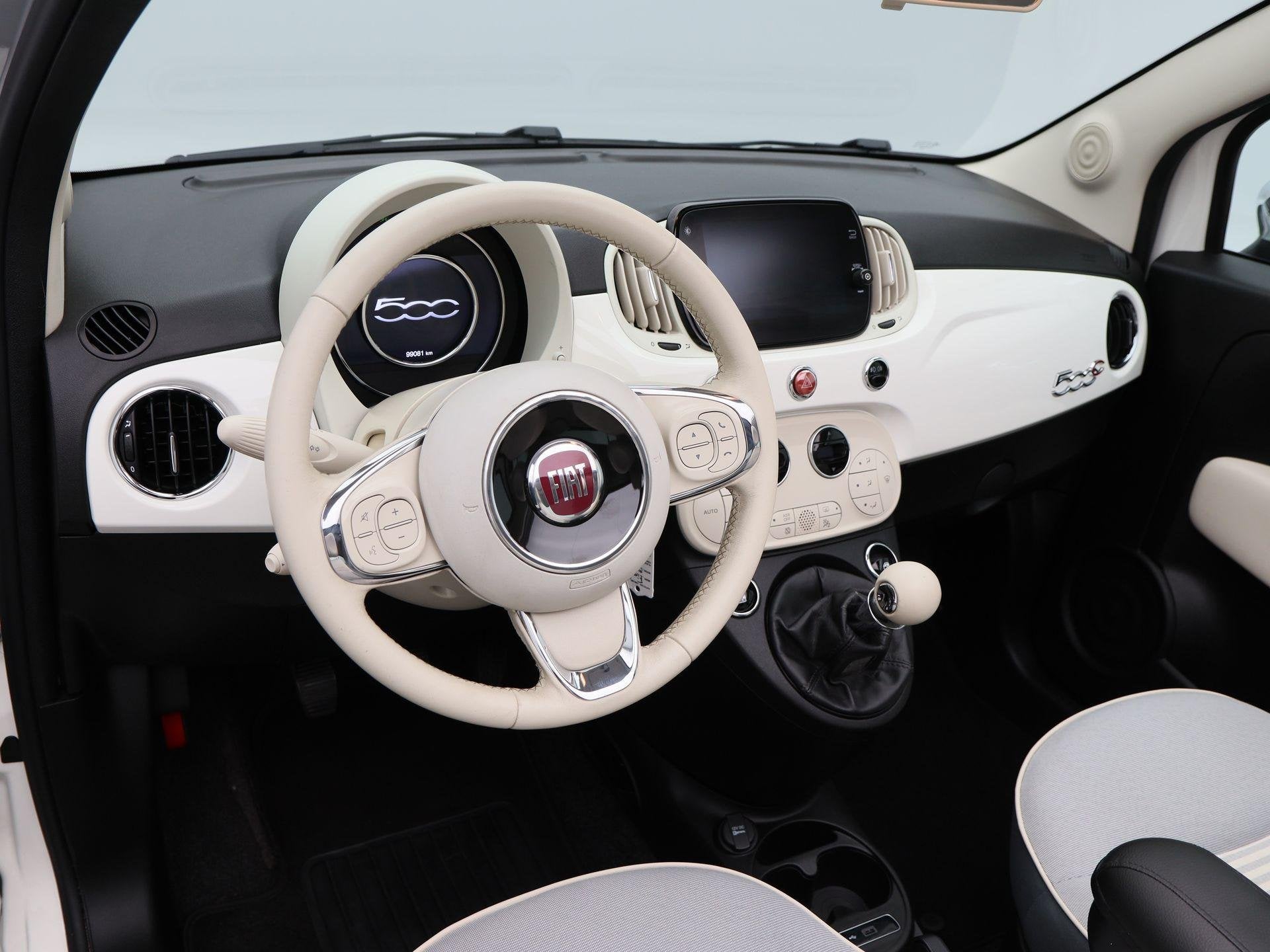 Fiat 500C 1.2 Lounge | Cabriodak | Airco | Cruise | 15 Inch, Voorwielaandrijving, Stof, Gebruikt, 4 cilinders