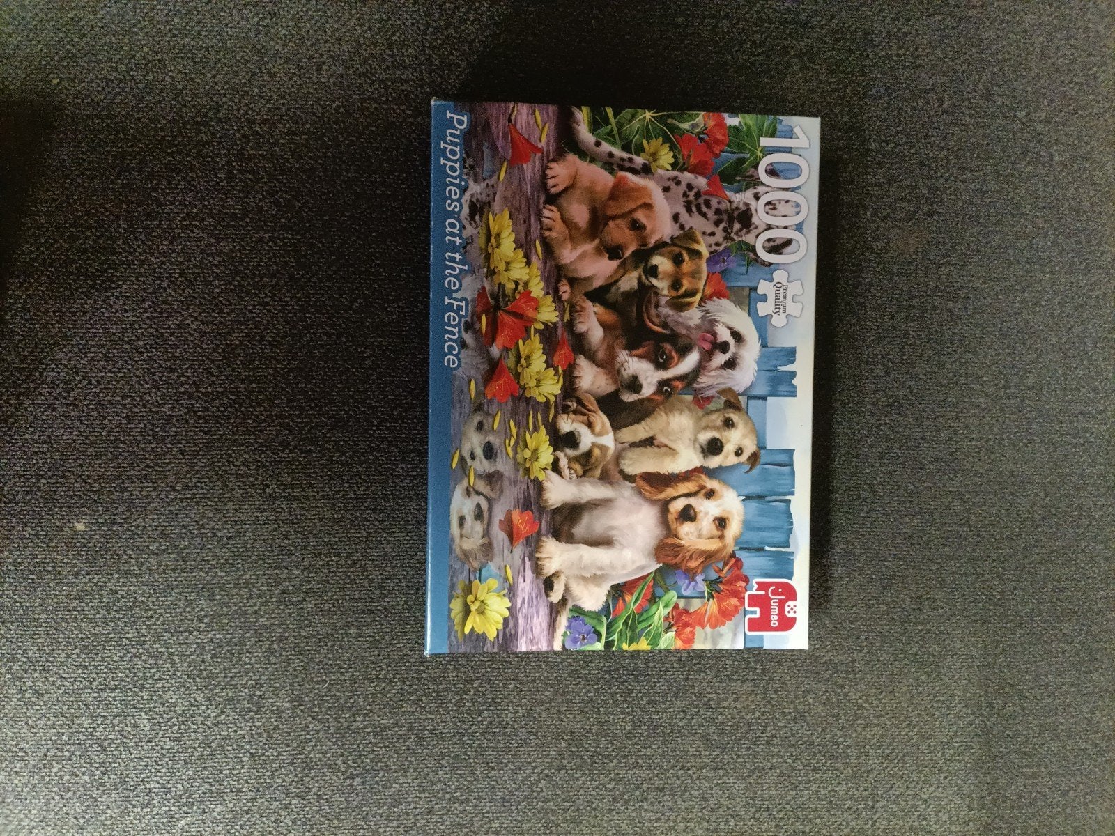 Jumbo Puzzel 1000 stukjes - Puppies bij het hek, Ophalen of Verzenden