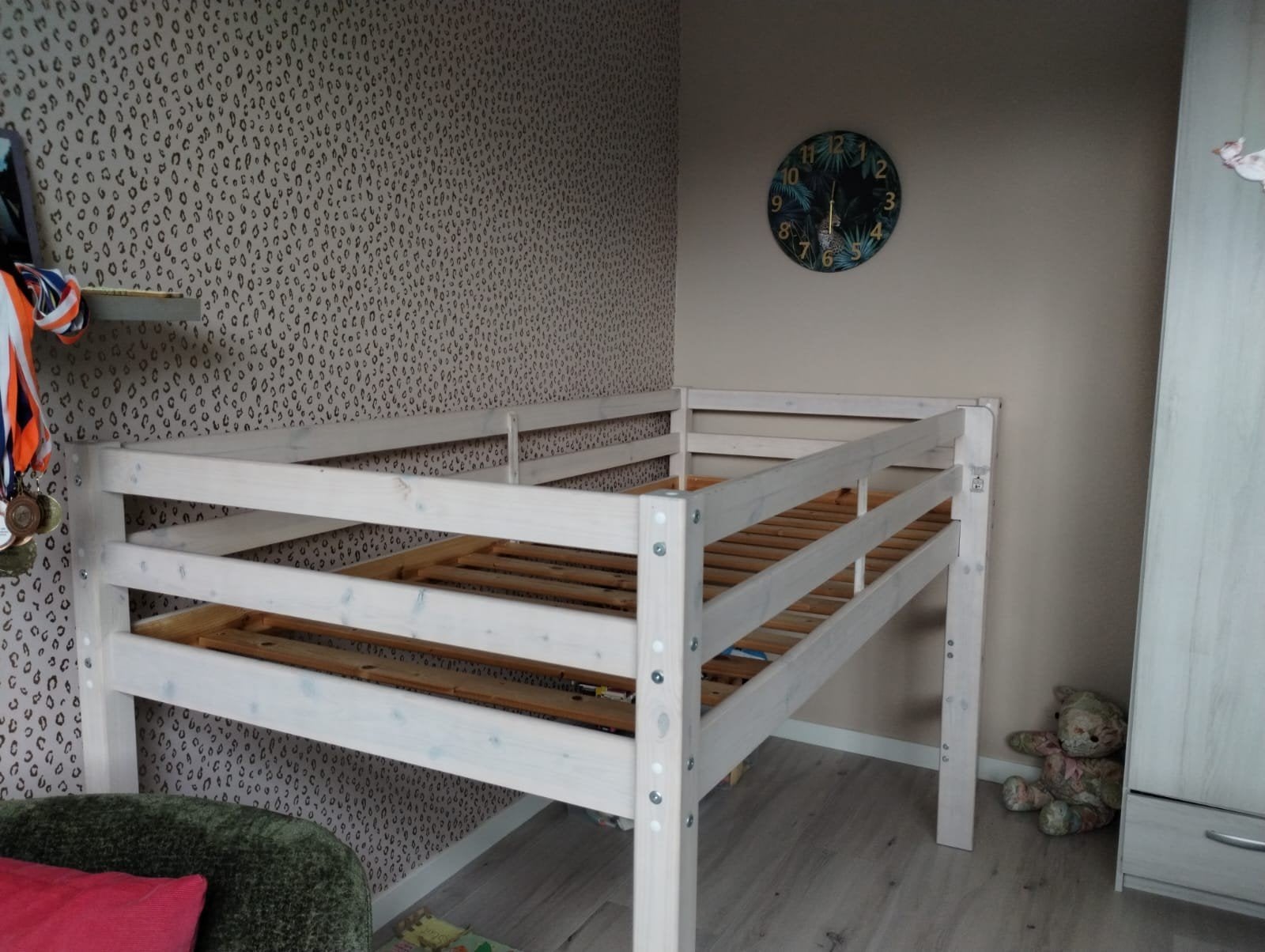 Half hoogslaper inclusief matras, Ophalen, Eenpersoons, Zo goed als nieuw, 90 cm