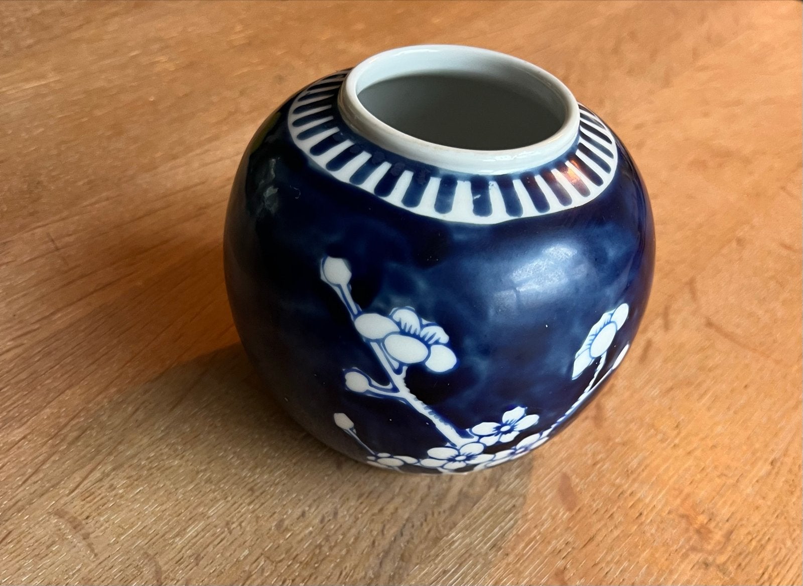 Antieke Chinese gemberpot met bloesemdecor (13 cm), Ophalen of Verzenden