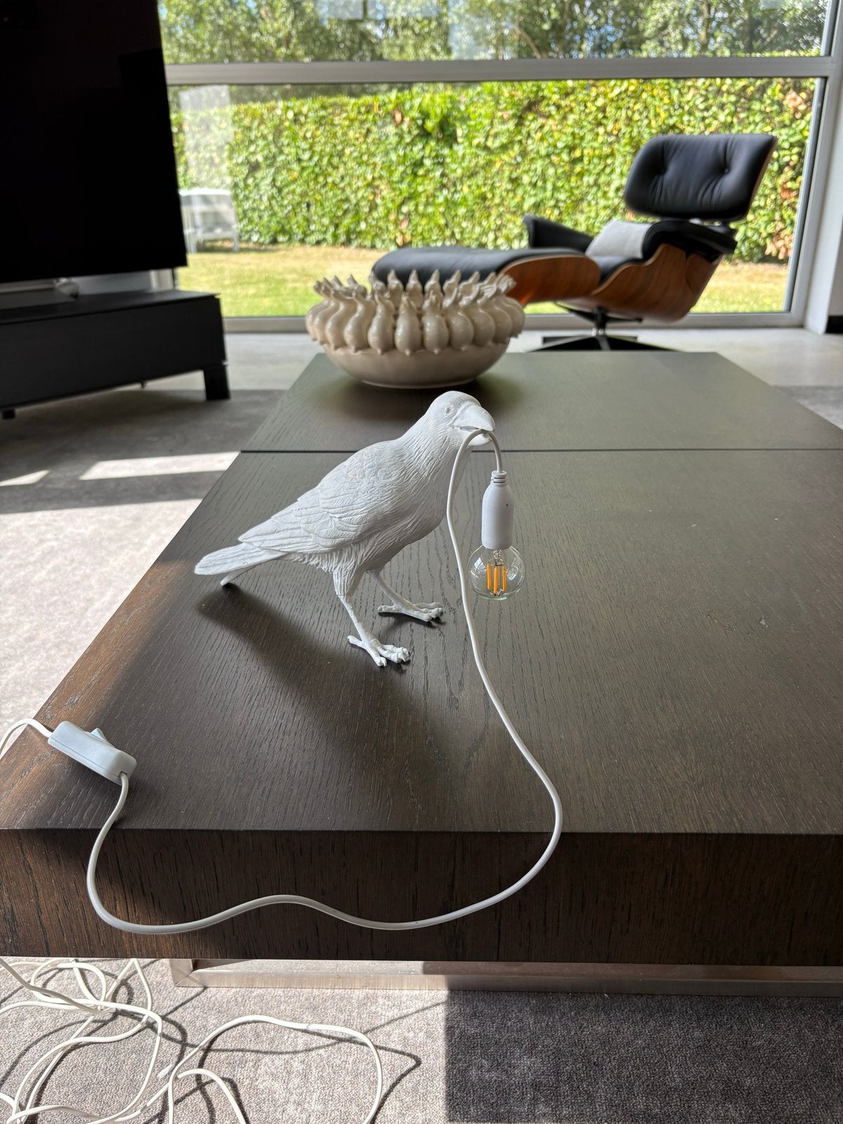 Seletti Tafellamp Kraai - Wit - Staand, Verzenden, Kunststof, Zo goed als nieuw, Modern
