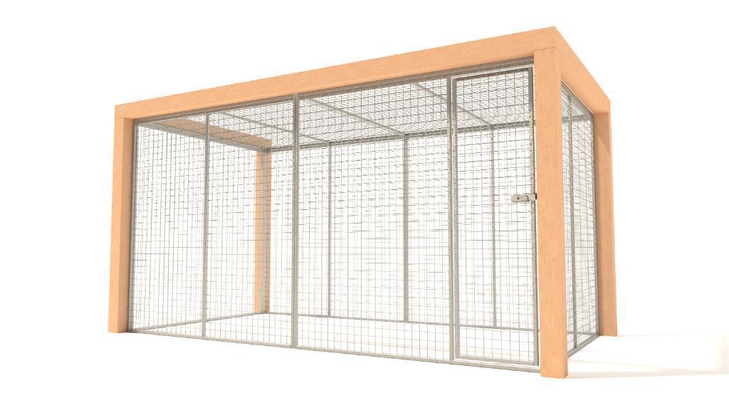 Luxe Kippenren Kiki | 374 x 199 x 195 cm