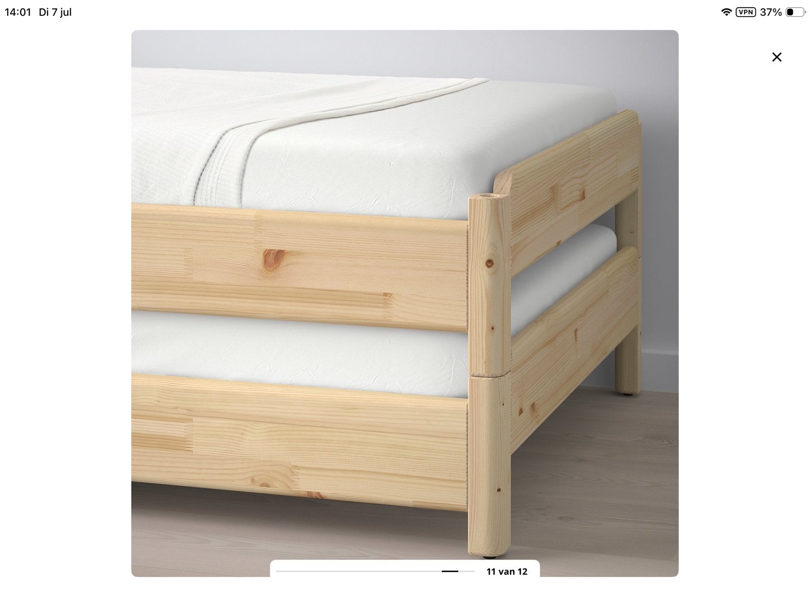 IKEA UTÅKER Stapelbed / Een of 2 persoons (ev met matras, Ophalen, Gebruikt, 80 cm, 200 cm