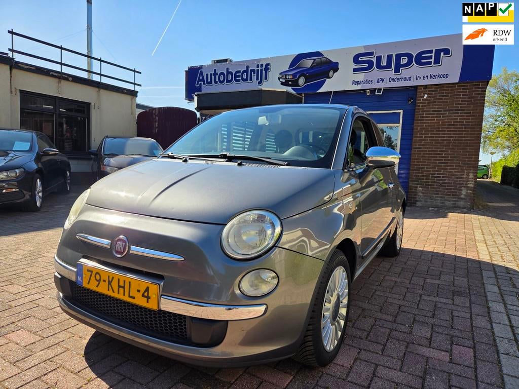 Fiat 500 1.2 Lounge, Auto's, Fiat, Bedrijf, Te koop, ABS, Airbags, Airconditioning, Centrale vergrendeling, Elektrische buitenspiegels
