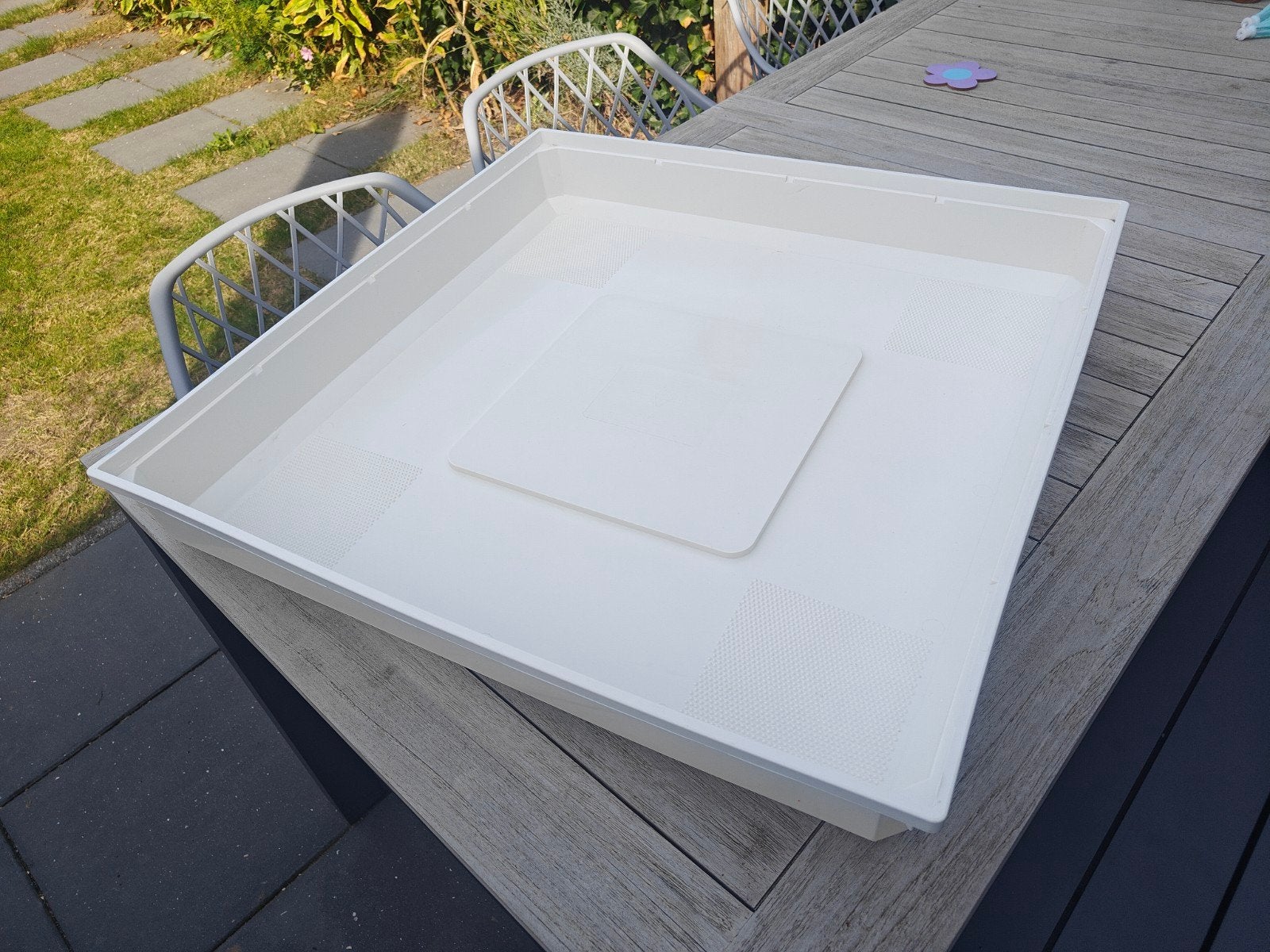 Witte kunststof lekbak voor wasmachines, Ophalen of Verzenden, Gebruikt