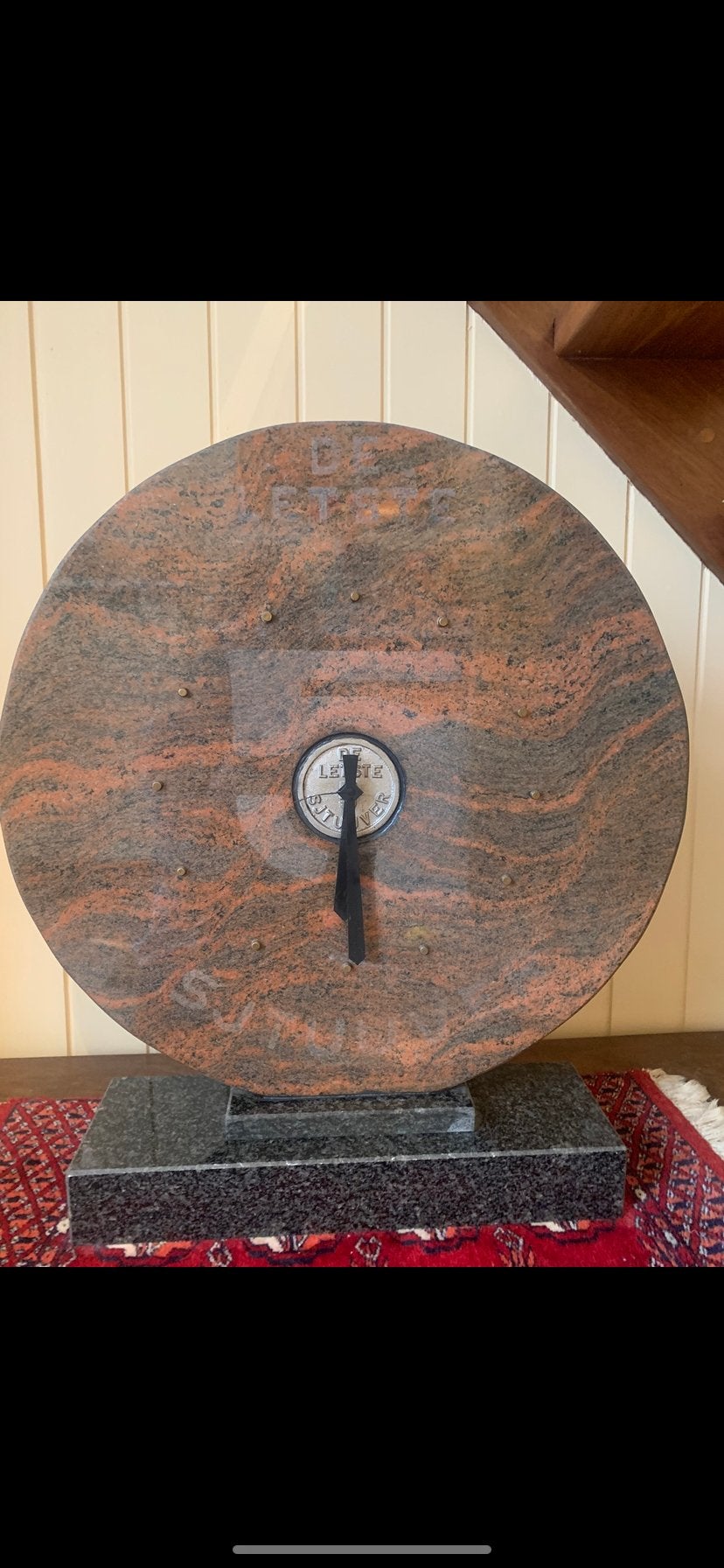 Unieke granieten klok - 'De Leisteen' design, Ophalen