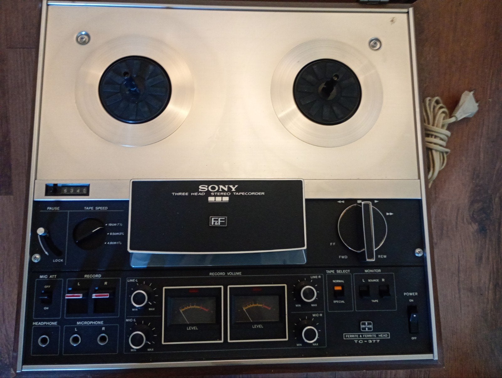 Vintage Sony TC-377 Stereo Bandrecorder met Stofkap, Ophalen, Bandrecorder, Met stofkap