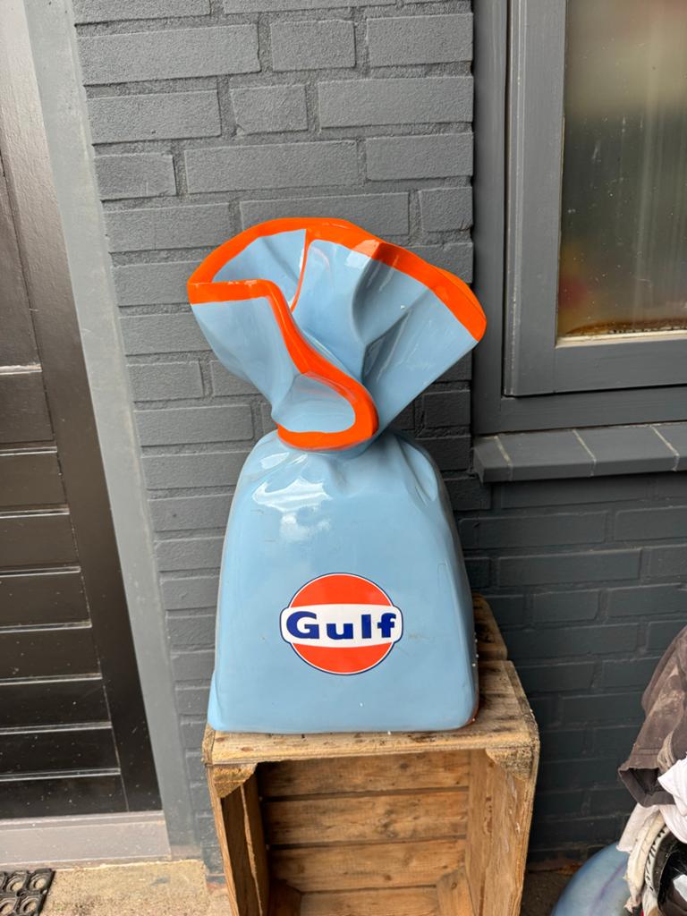 Grote Gulf Oliezak Decoratie - Vintage Stijl, Ophalen, Reclamebord, ., Nieuw