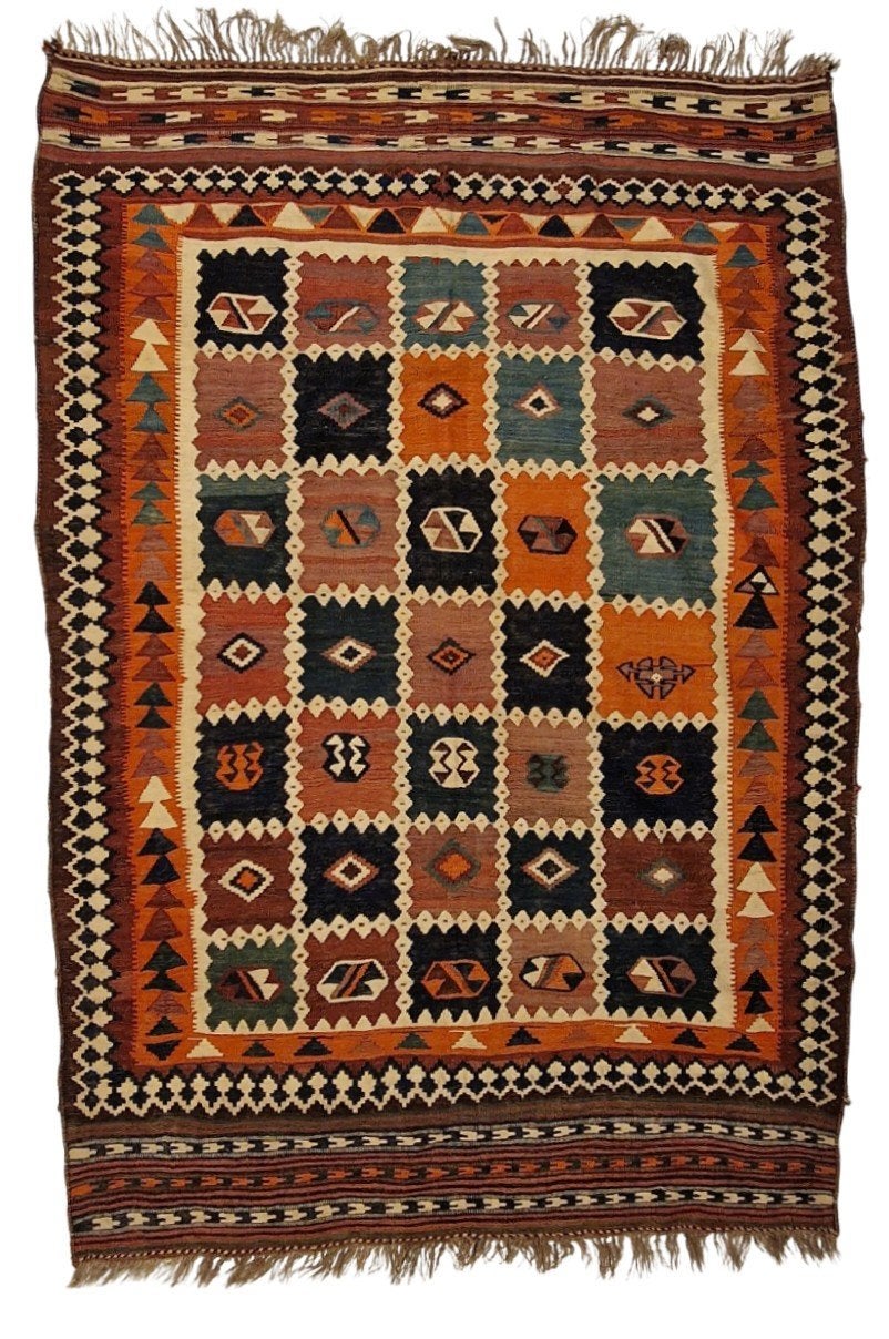 Kelim Karabach 280x170 wollen vloerkleed handgeknoopt, 1185VB, De handelmaatschappij, 150 tot 200 cm, 200 cm of meer