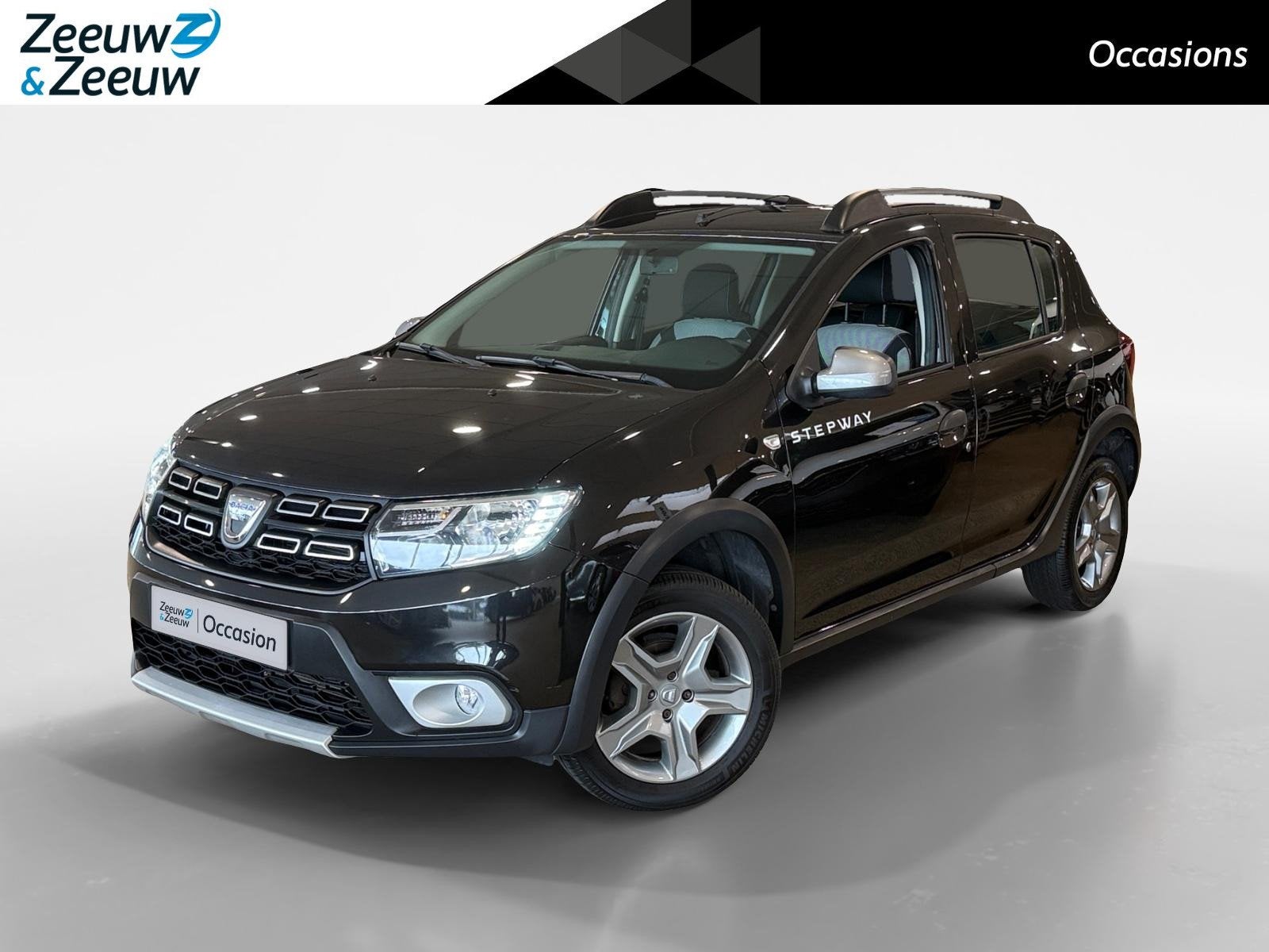 Dacia Sandero 0.9 TCe SL Stepway *Navi+Camera*Airco*Hoge ins, Auto's, Stof, Zwart, Bedrijf, Handgeschakeld