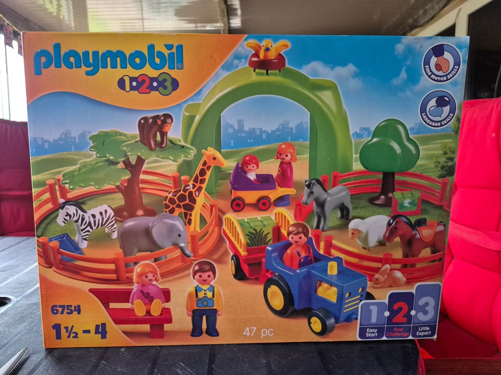 Playmobil 1.2.3 Dierentuin Speelset (6754), Ophalen, Zo goed als nieuw, Jongen of Meisje