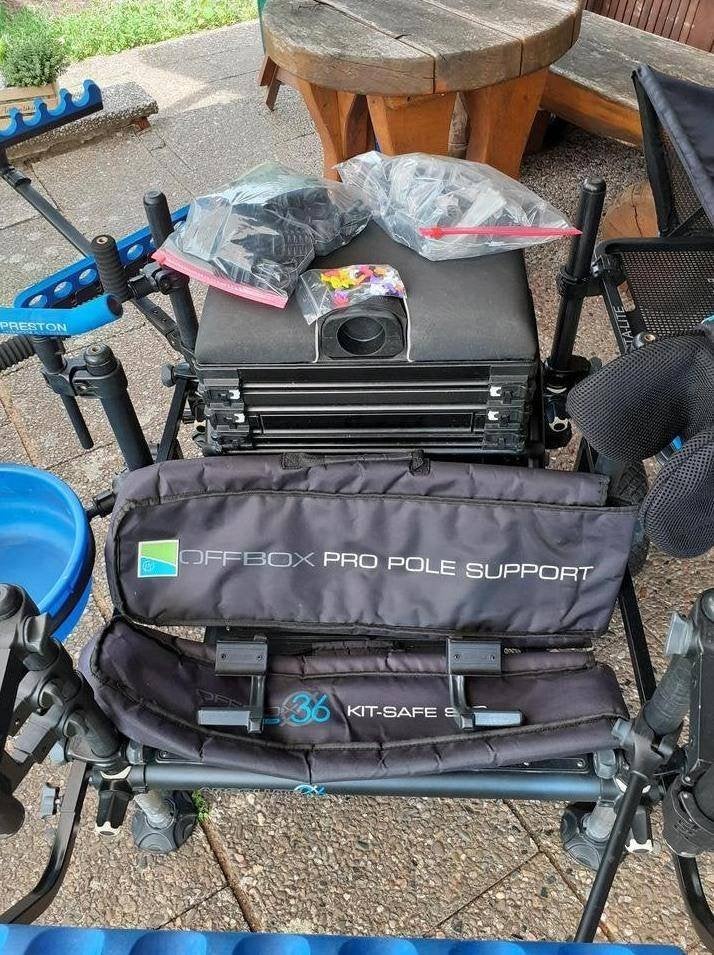 Preston Absolute D36 Sitzkiepe met Accessoires Set, Watersport en Boten, Hengelsport | Witvissen, Ophalen of Verzenden, Zo goed als nieuw
