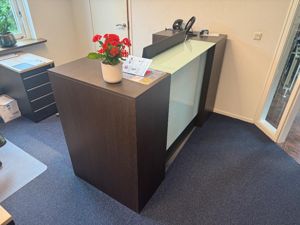Bureau balie, Ophalen, Hout, 180 cm, Secretaire