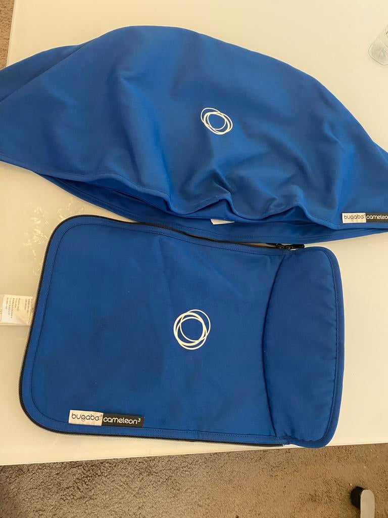 Bugaboo Cameleon 3 bekledingsset blauw, Ophalen of Verzenden, Zo goed als nieuw, Kinderwagen, Bugaboo