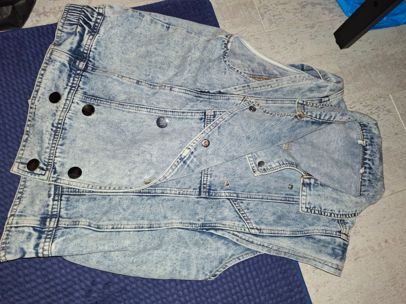 Gilet of spencer denim 80, Ophalen of Verzenden, Zo goed als nieuw, Blauw