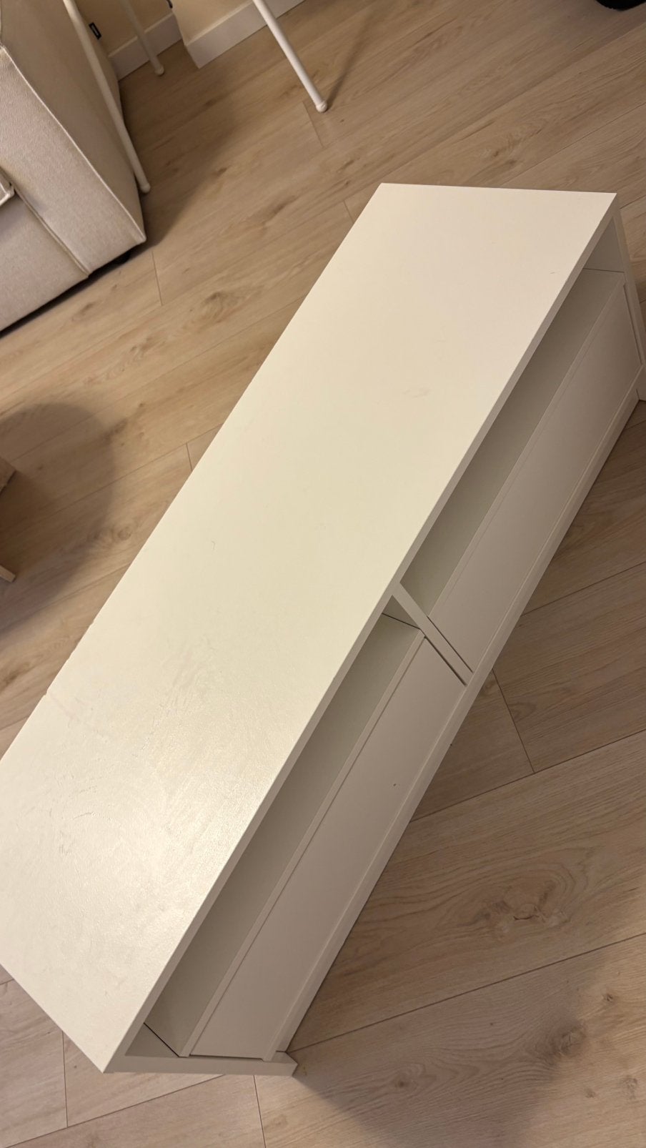 Witte tv meubel, Ophalen, Zo goed als nieuw, 25 tot 50 cm, Minder dan 100 cm